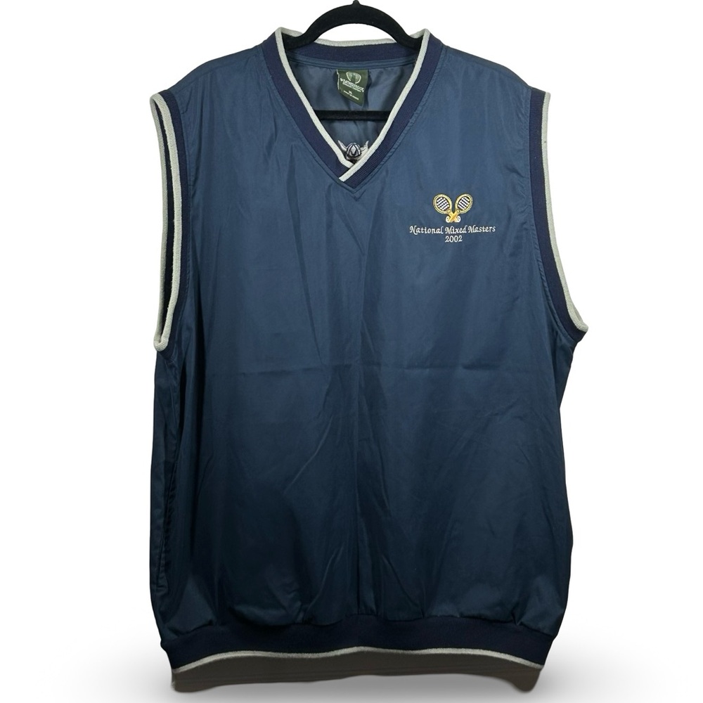 Weatherproof Vintage 2002 Mixed Masters Tennis Windbreaker Vest Size XL Athletic